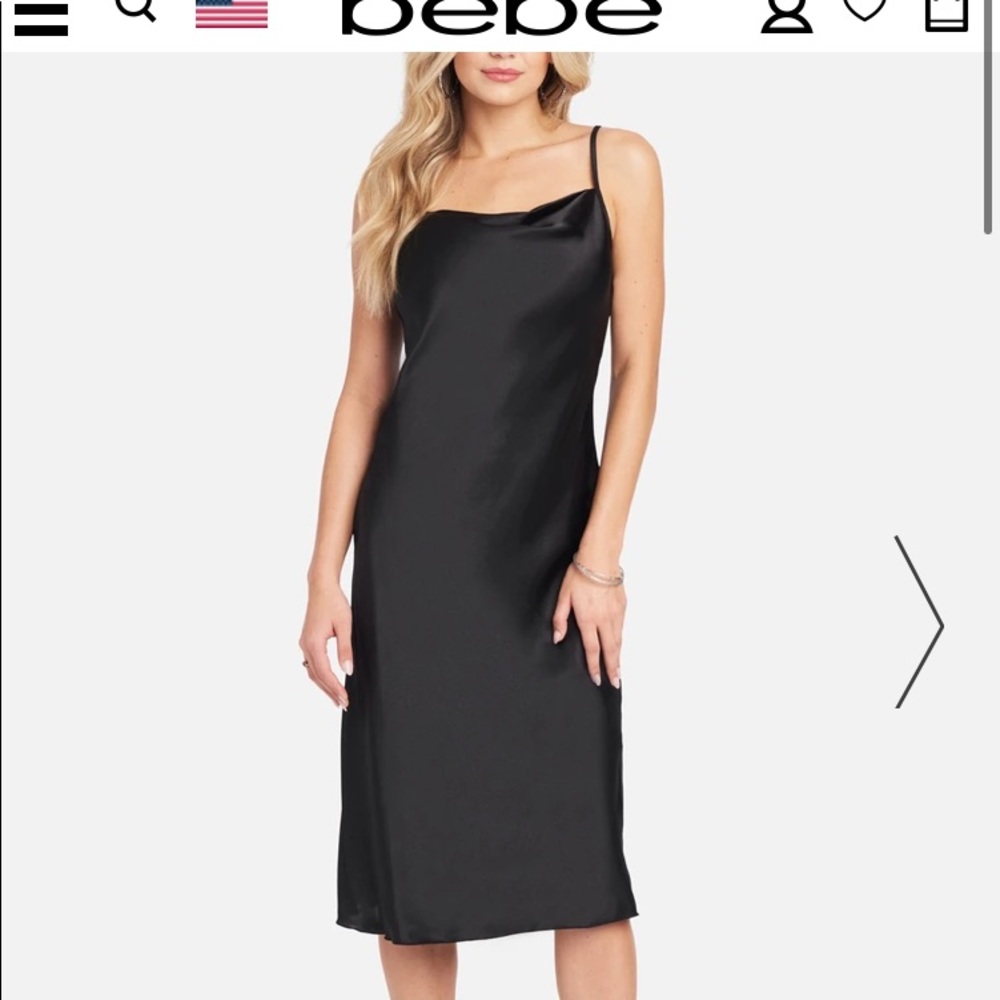 Black Bebe silk dress